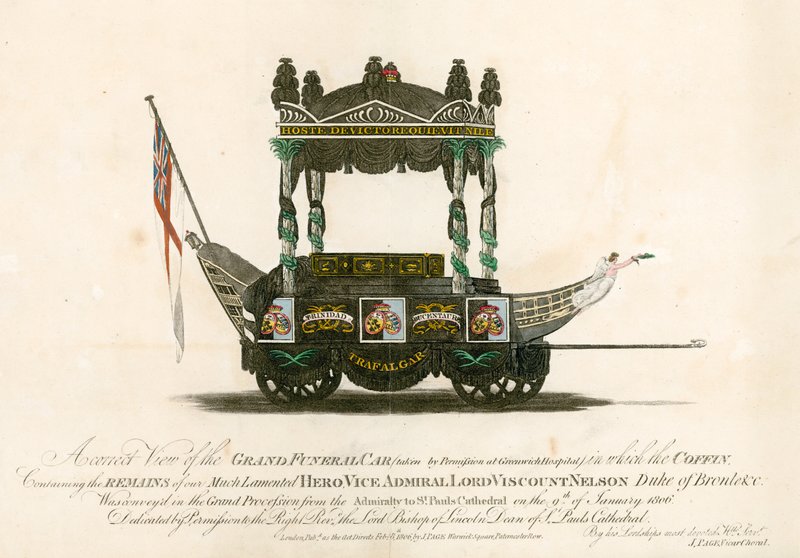 Lord Nelson vikomt altengernagy nagy temetkezési autója alkotó: English School