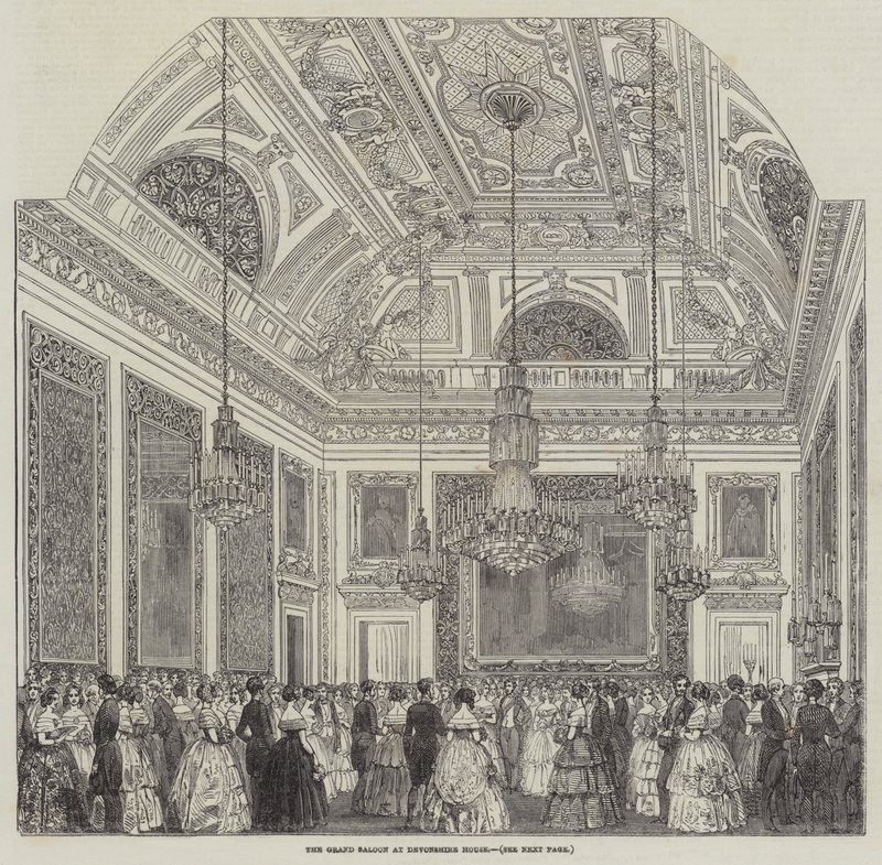 A Grand Saloon a Devonshire House-ban (metszet) alkotó: English School