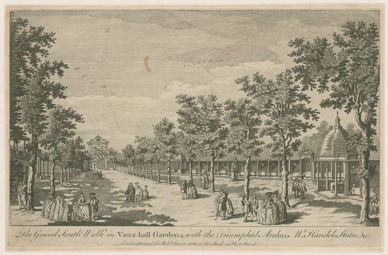 A Grand South Walk a Vauxhall Gardensben alkotó: English School
