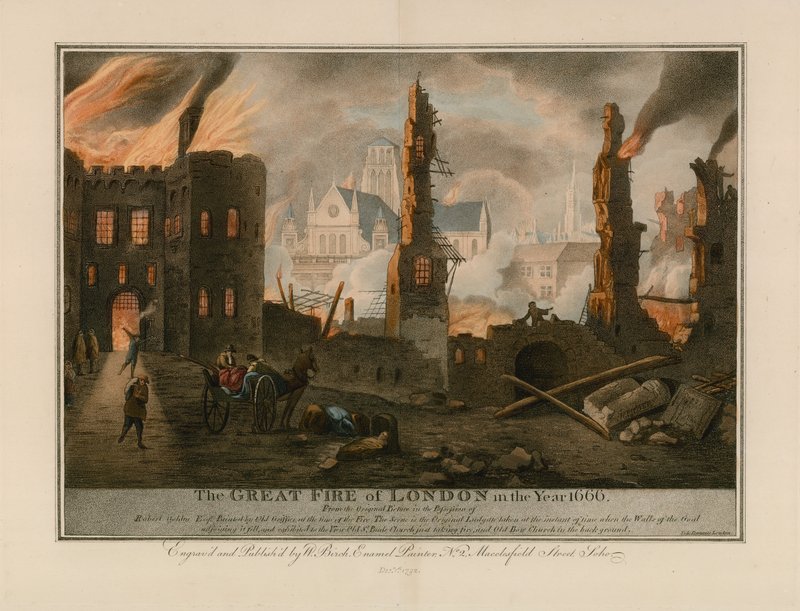 A londoni nagy tűzvész 1666-ban alkotó: English School