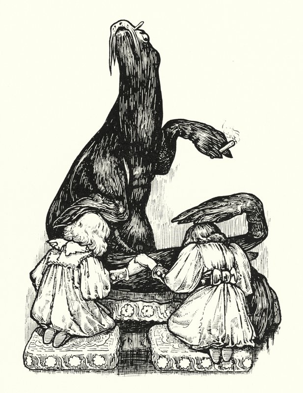 A Nagy Pecsét megáldja a hercegnőket (litho) alkotó: English School