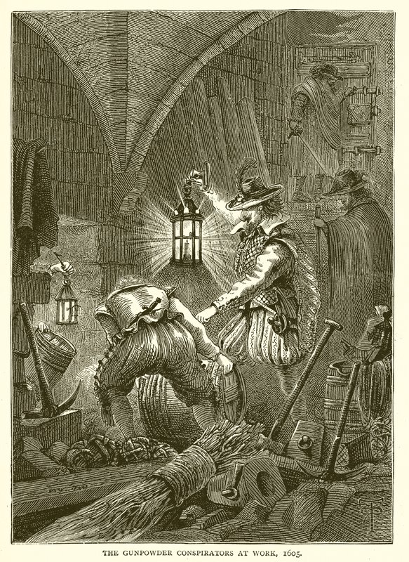A lőporos összeesküvők munkában, 1605 alkotó: English School