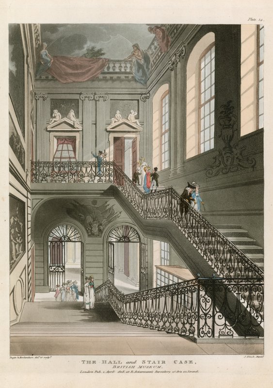 The Hall and Stair Case, British Museum alkotó: English School