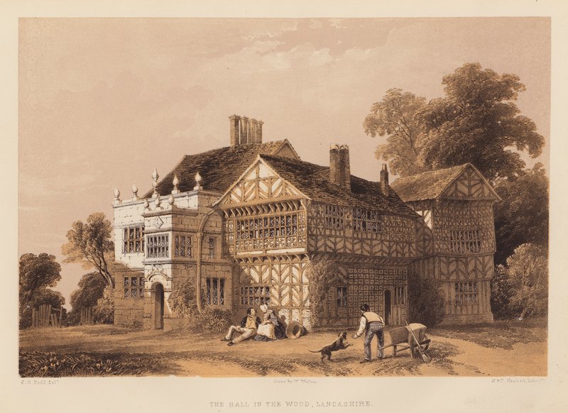 The Hall in the Wood, Lancashire (akvatinta) alkotó: English School