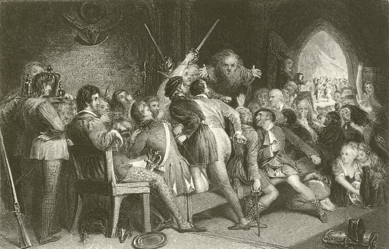 The Hall of Glennaquoich – Felvidéki lakoma alkotó: English School