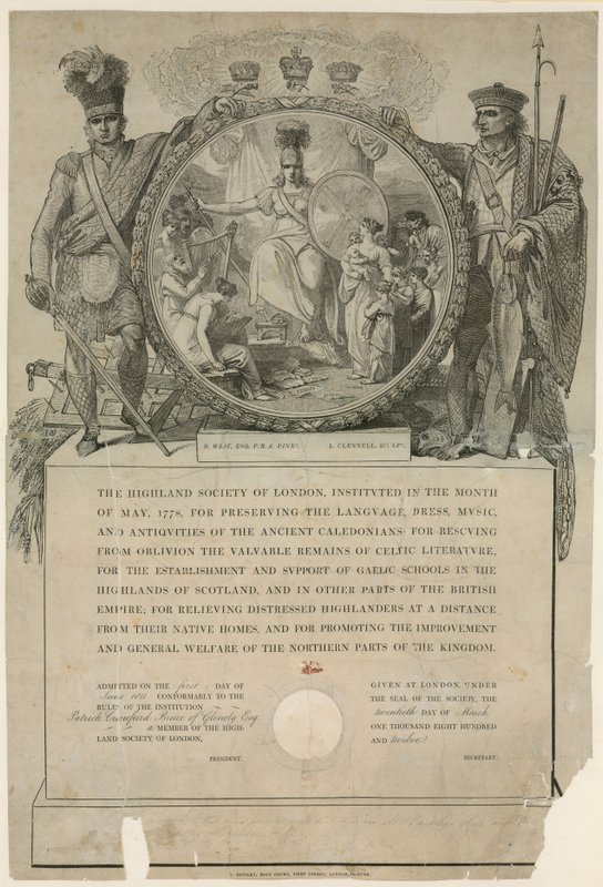 A londoni Highland Society. Alapítva 1778 alkotó: English School