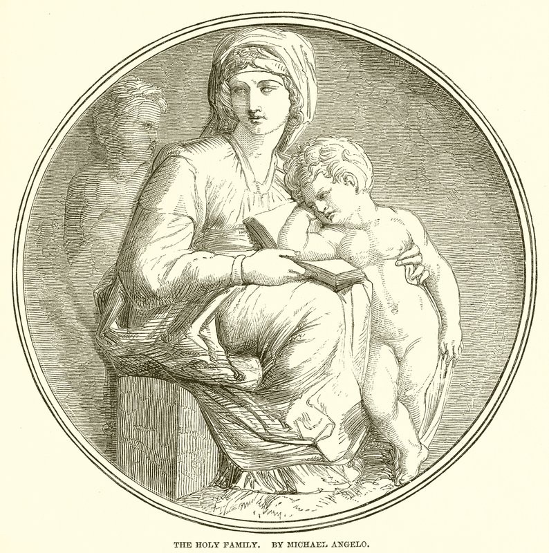 A Szent Család. Írta: Michael Angelo alkotó: English School