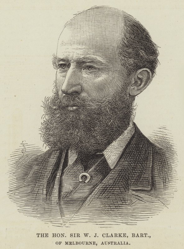 The Honorable Sir W J Clarke, Baronet, Melbourne, Ausztrália (metszet) alkotó: English School