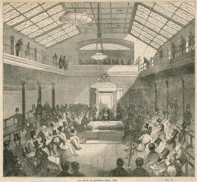 A House of Commons, Westminster, London, 1844 áprilisában alkotó: English School