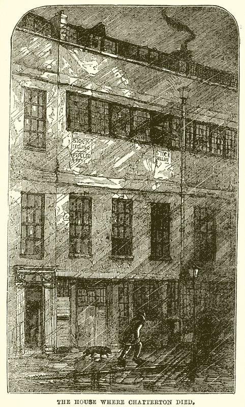 A ház, ahol Chatterton meghalt alkotó: English School