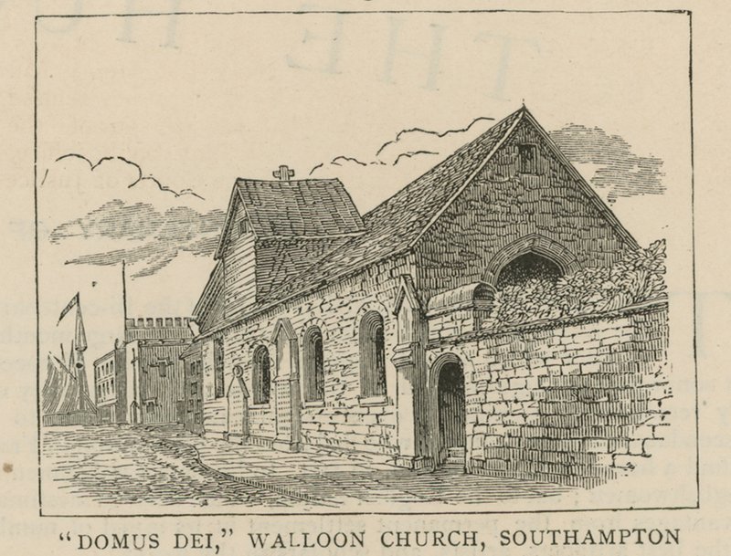 A hugenották Angliában: Domus Dei, vallon templom, Southampton alkotó: English School