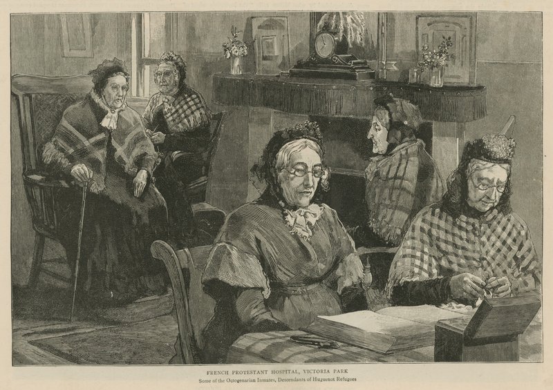 A hugenották Angliában: Francia Protestáns Kórház, Victoria Park alkotó: English School