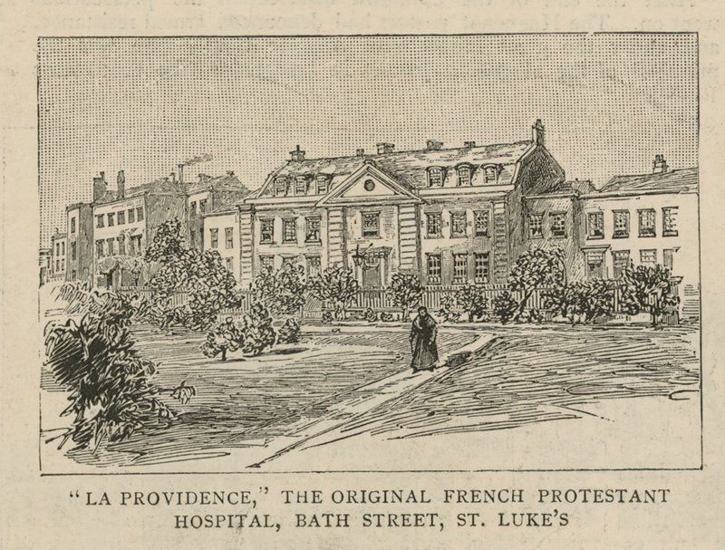 A hugenották Angliában: La Providence, az eredeti francia protestáns kórház, Bath Street, St Lukes alkotó: English School