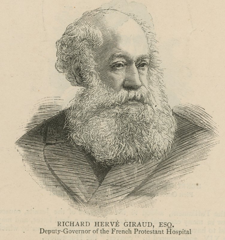 A hugenották Angliában: Richard Herve Giraud, a francia protestáns kórház helyettes kormányzója alkotó: English School