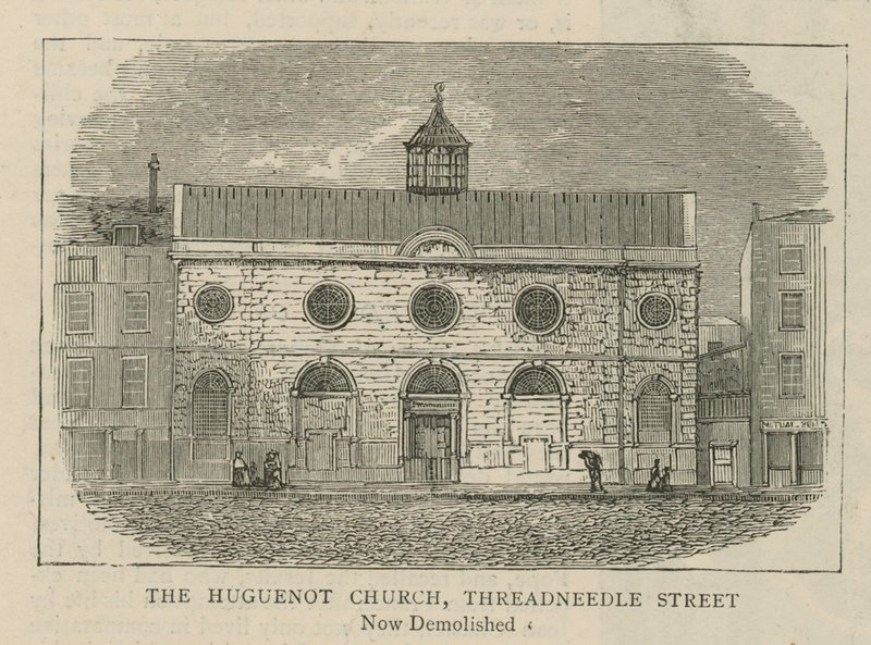 A hugenották Angliában: The Huguenot Church, Threadneedle Street alkotó: English School