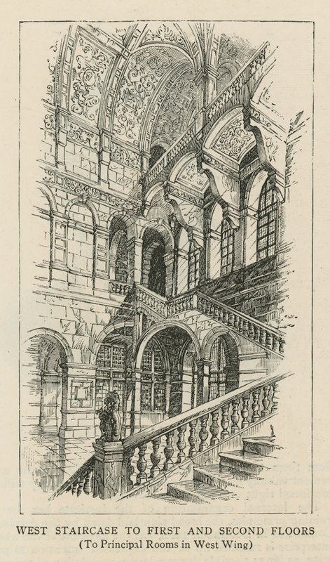 The Imperial Institute: Nyugati lépcső az első és a második emeletre alkotó: English School
