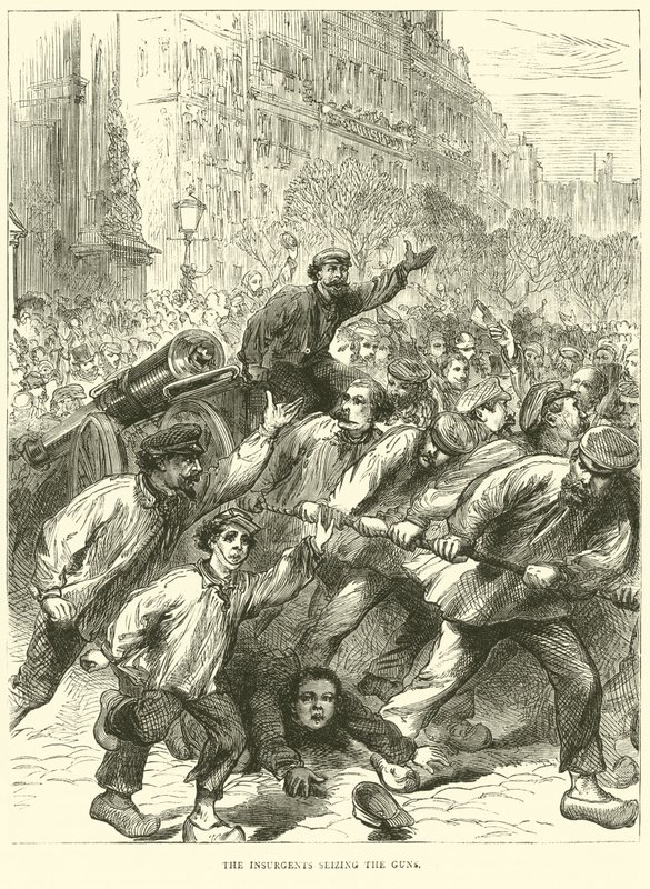 A felkelők lefoglalják a fegyvereket, 1871. március alkotó: English School