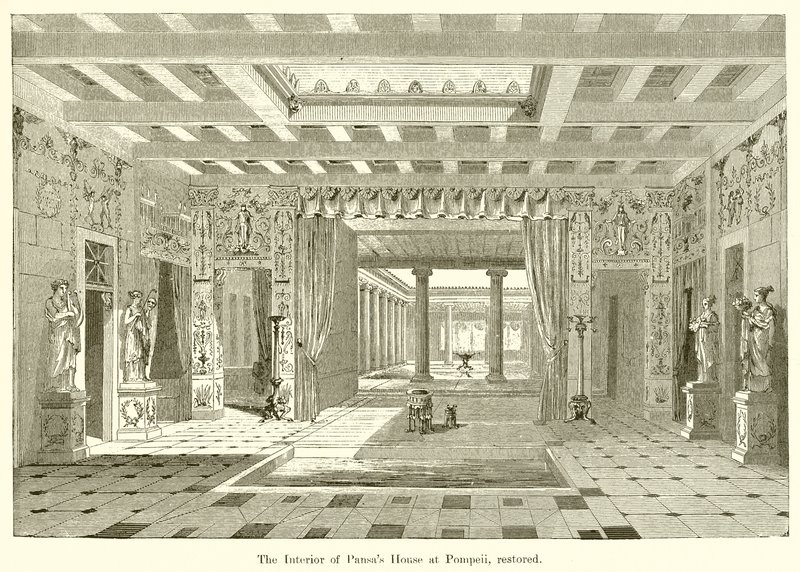 A Pompeji Pansas-ház belseje, felújítva alkotó: English School