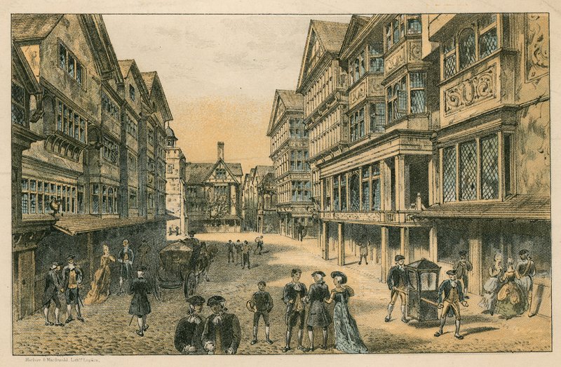 Nemzetközi Egészségügyi Kiállítás South Kensingtonban, 1884: a régi londoni utca alkotó: English School