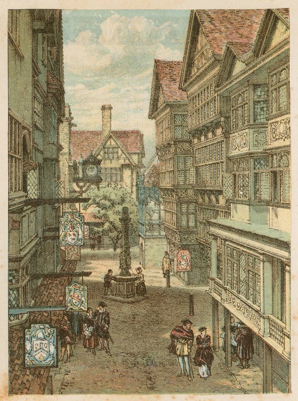 Nemzetközi Egészségügyi Kiállítás South Kensingtonban, 1884: a régi londoni utca alkotó: English School