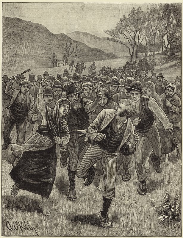 Az Irish Land League agitációja alkotó: English School