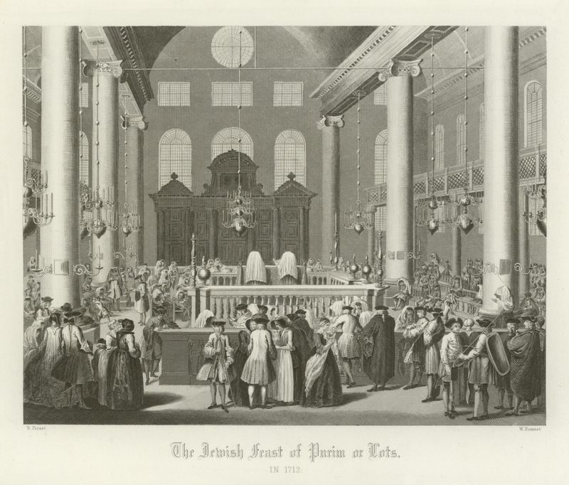 A zsidók purim ünnepe vagy tételek, 1712 alkotó: English School
