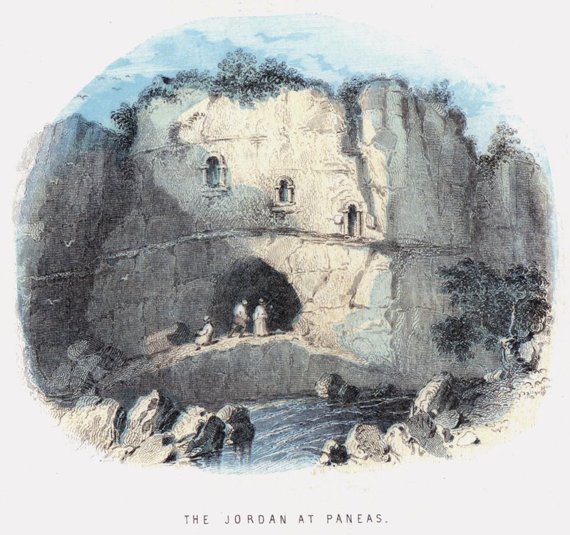 A Jordán Paneasnál (színes metszet) alkotó: English School