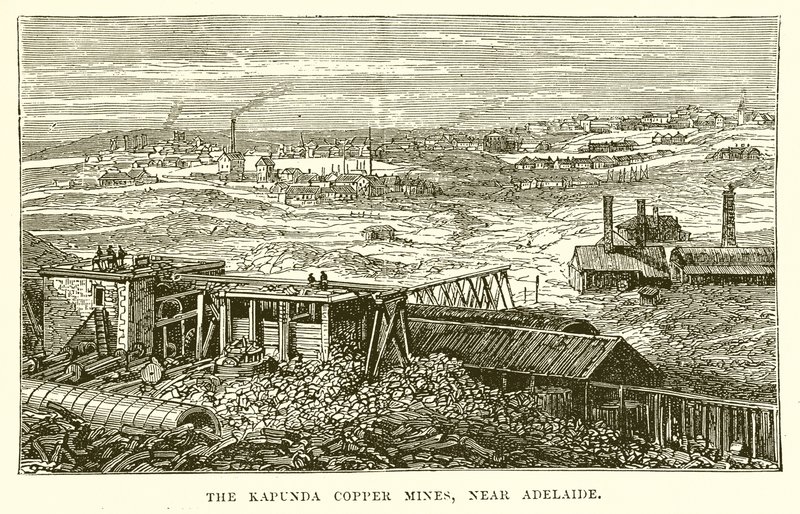 A kapundai rézbányák, Adelaide közelében alkotó: English School