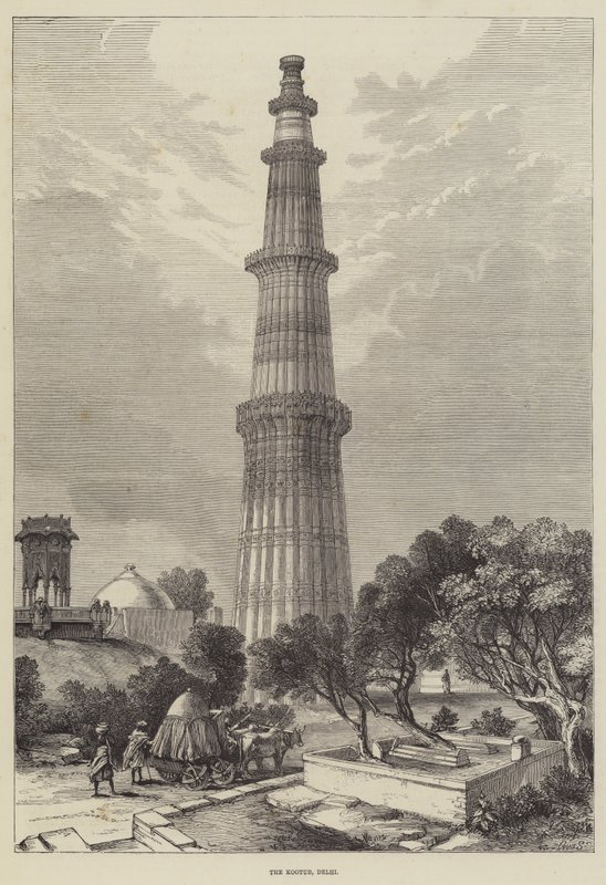 The Kootub, Delhi (metszet) alkotó: English School