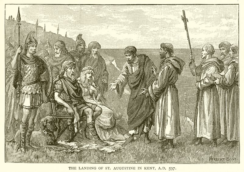 Szent Ágoston partraszállása Kentben, i.sz. 597 alkotó: English School