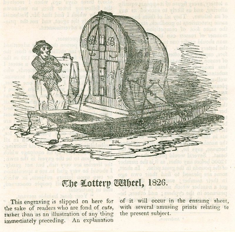 Az utolsó lottó. A lottókerék, 1826 alkotó: English School