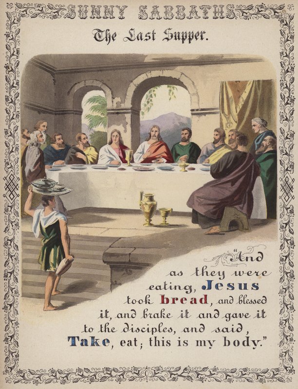 Az utolsó vacsora (színes metszet) alkotó: English School