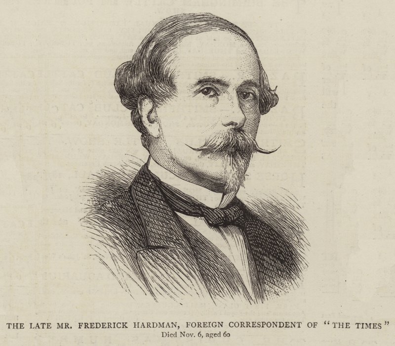A néhai Frederick Hardman úr, a "The Times" külföldi tudósítója (metszet) alkotó: English School