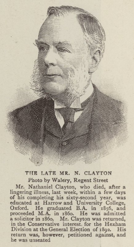 A néhai N. Clayton úr (metszet) alkotó: English School
