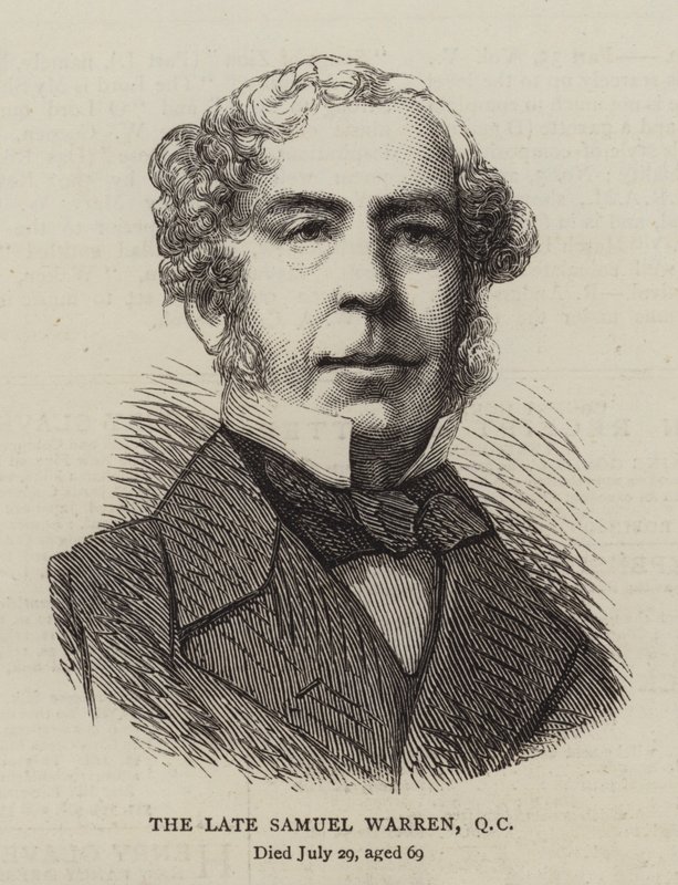 A néhai Samuel Warren, QC (metszet) alkotó: English School