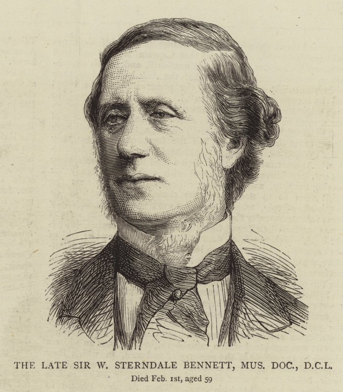 A néhai Sir W Sterndale Bennett, Mus Doc, DCL (metszet) alkotó: English School