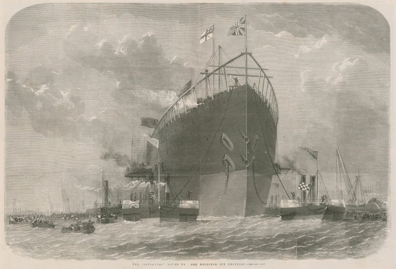 A Leviathan Deptford melletti kikötőjéhez vontatta alkotó: English School