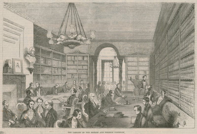 A British and Foreign Institute könyvtára alkotó: English School