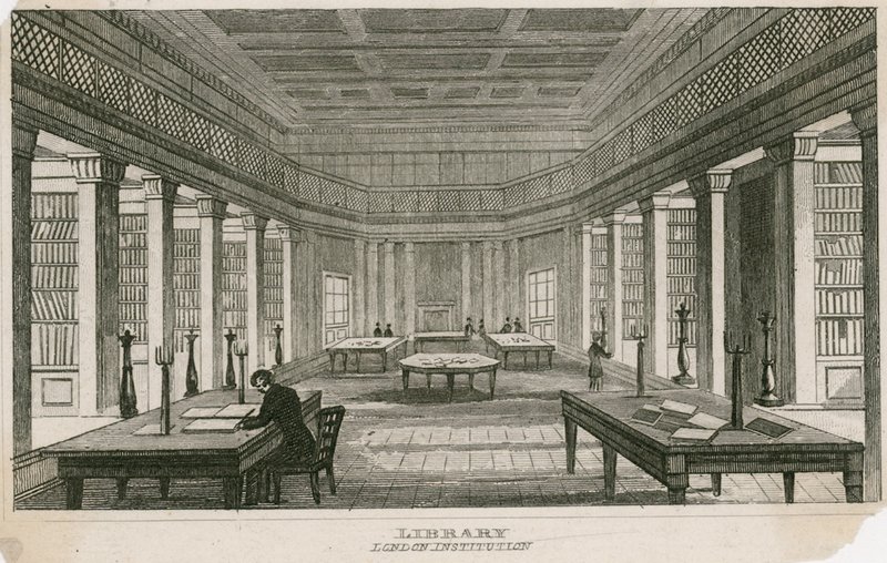 A London Institution könyvtára, Finsbury Circus, London alkotó: English School