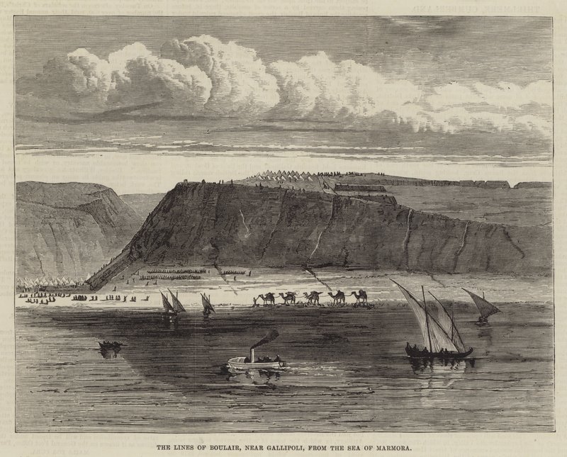 Boulair vonalai, Gallipoli közelében, a Márvány-tengerből (metszet) alkotó: English School