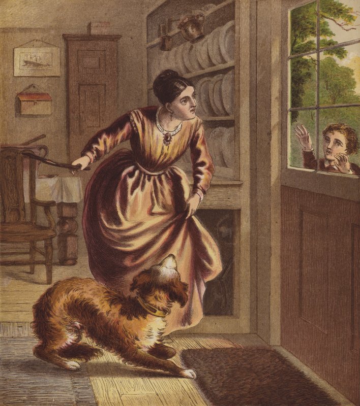 The Little Dog Trusty (színes litográfia) alkotó: English School