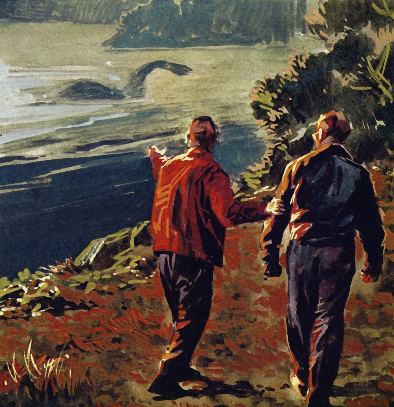 A Loch Ness-i szörnyeteget gyakran látták az 1930-as években alkotó: English School