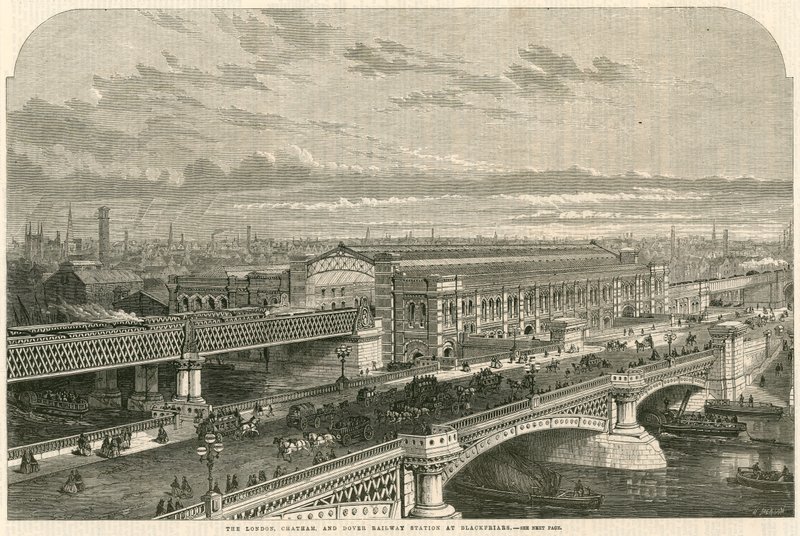 A londoni, chathami és doveri pályaudvar, a londoni Blackfriars alkotó: English School