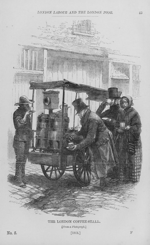 The London Coffee Stall (metszet) alkotó: English School