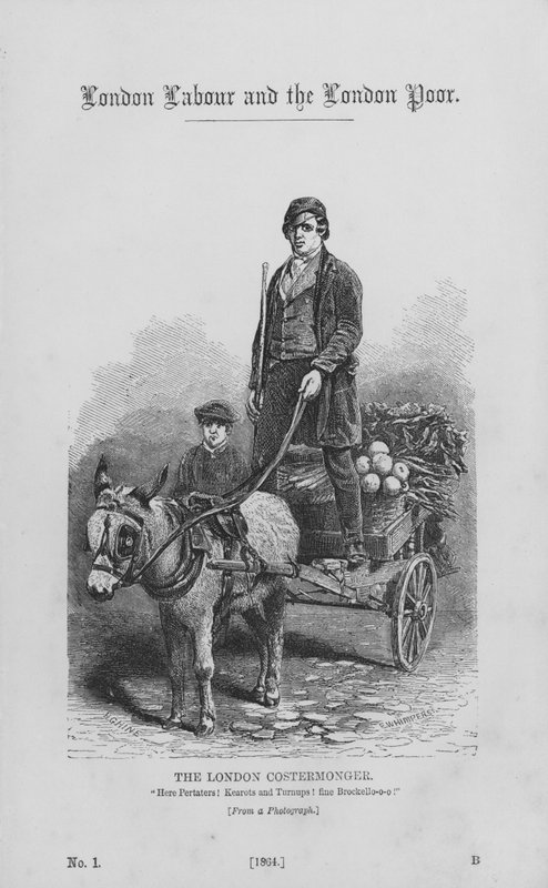 The London Costermonger (metszet) alkotó: English School