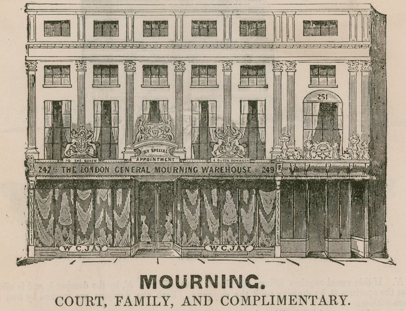 A londoni általános gyászraktár, a Regent Street, London alkotó: English School