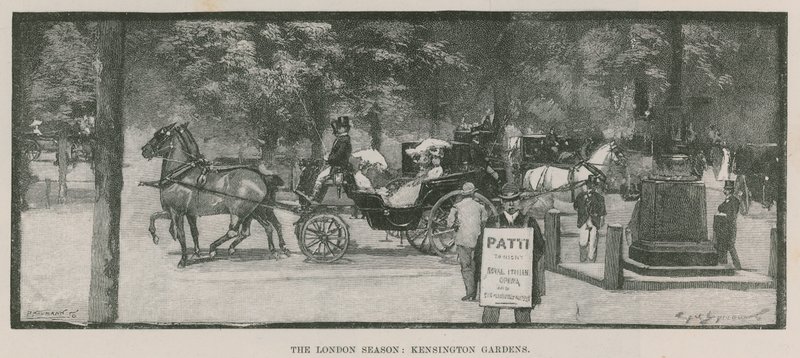 A londoni szezon: Kensington Gardens alkotó: English School