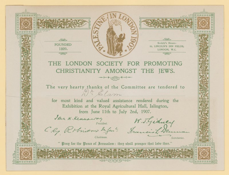 A London Society for Promoting Christianity A Zsidók körében alkotó: English School