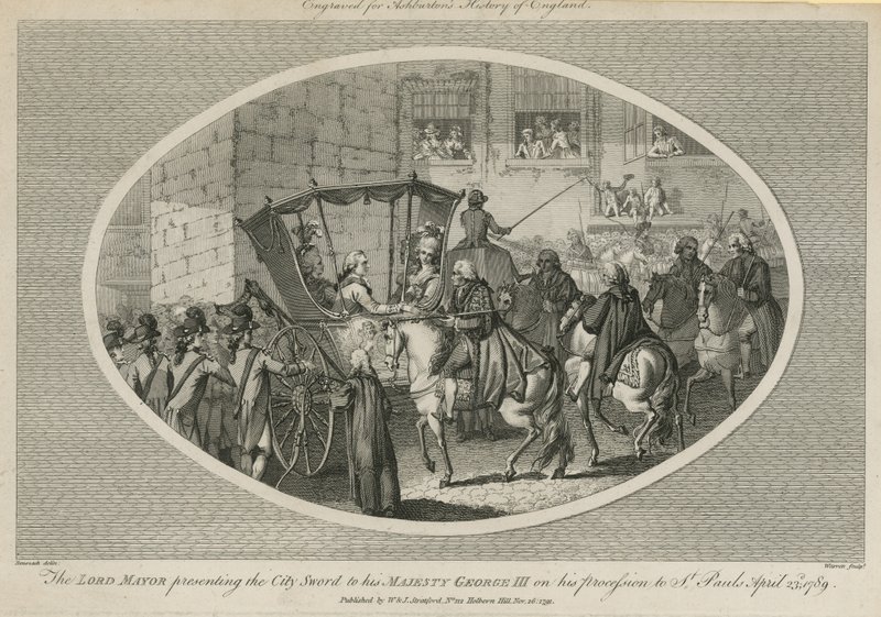 A Polgármester Úr átadja a Városi Kardot Őfelségének III alkotó: English School