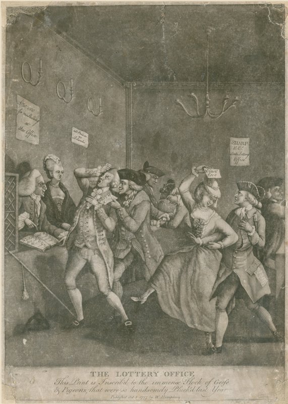 A lottóiroda. 1777 alkotó: English School